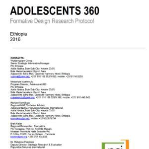 Cover of Research Protocol